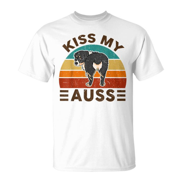 Mini Australian Shepherd Kiss My Auss Funnny Dog Mom Dad T-Shirt
