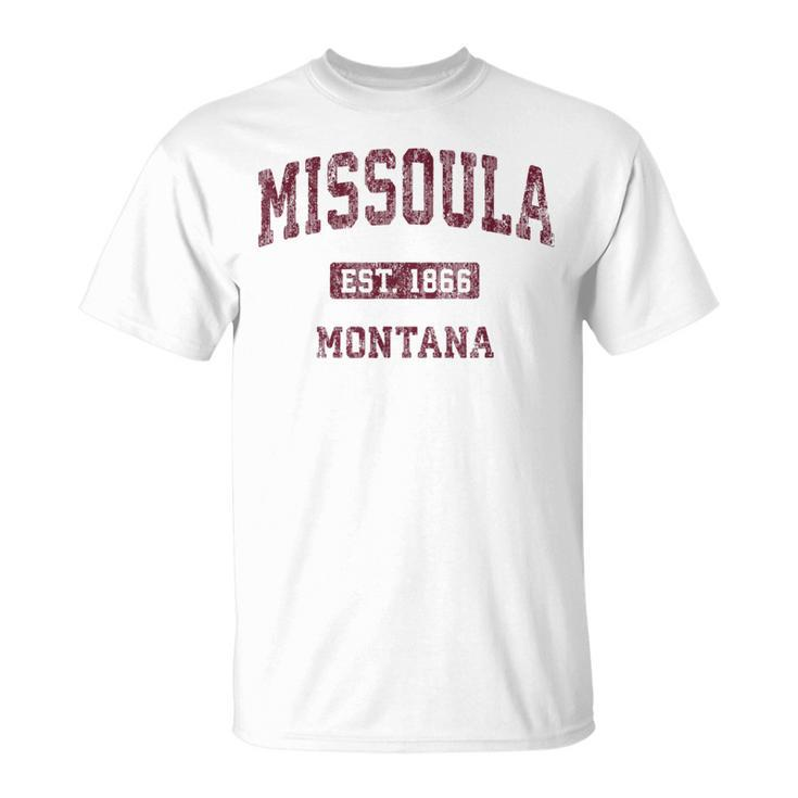 Missoula Montana Mt Vintage Athletic Sports T-Shirt