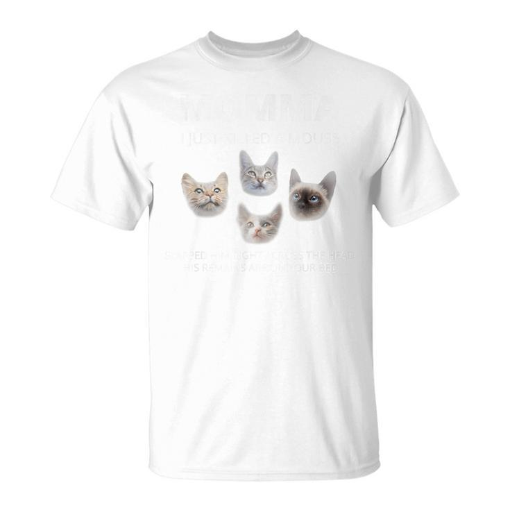 Momma Cats Saying Cat Lover Four Cats Singing T-Shirt