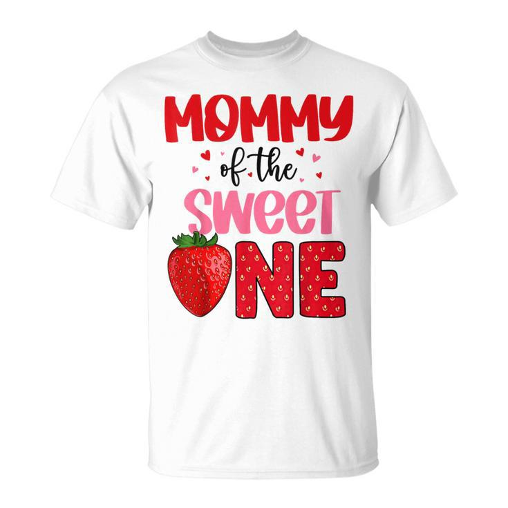 Mommy Of The Sweet One Strawberry Birthday Family Party T-Shirt