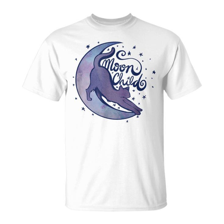 Moon Child Kitty Cats Purple Moonchild T-Shirt