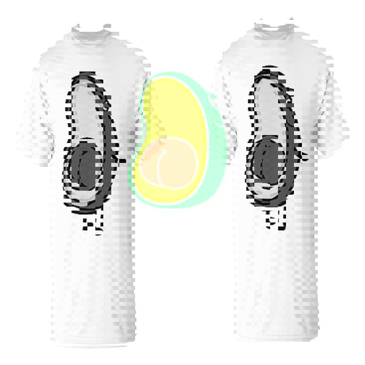 Motif Avocat Fruits Et Légumes Dessin Animé Amusant Kawaii T-Shirt