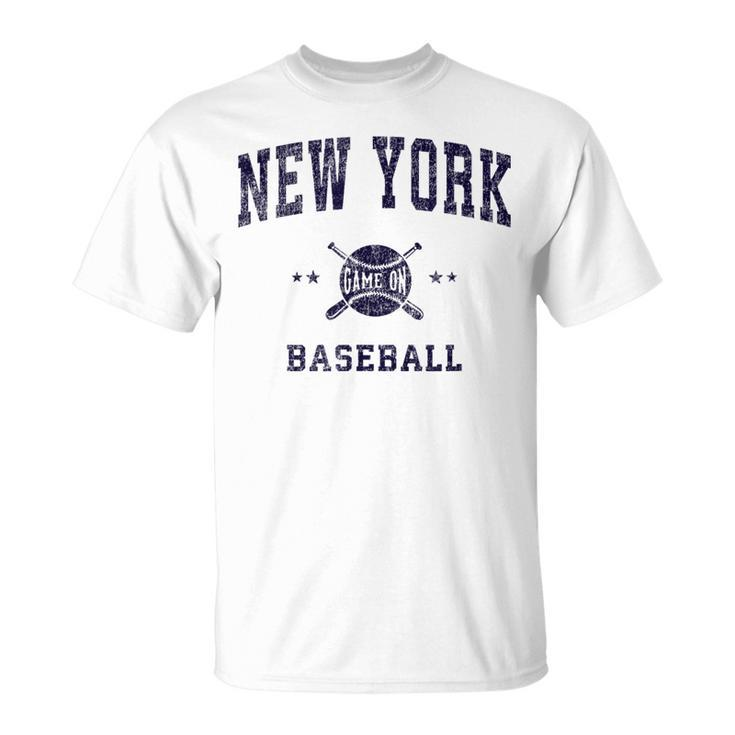 New York Ny Vintage Baseball Throwback Retro T-Shirt