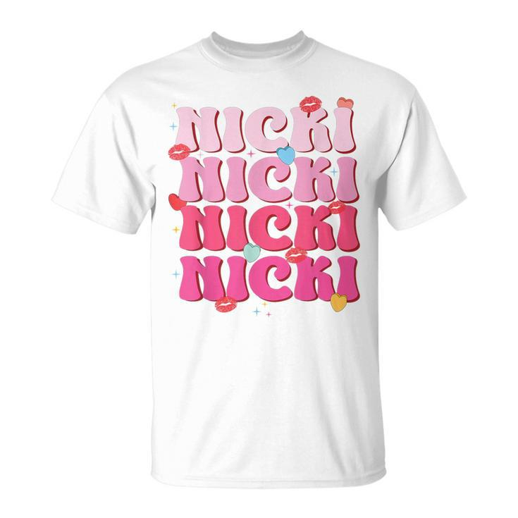 Nicki Personalized Name I Love Nicki Vintage T-Shirt