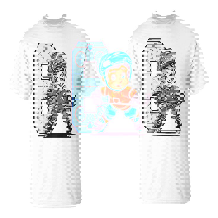 Niños Cumpleaños De Hockey Sobre Hielo Niño De 6 Años 6º Cumpleaños Camiseta unisex