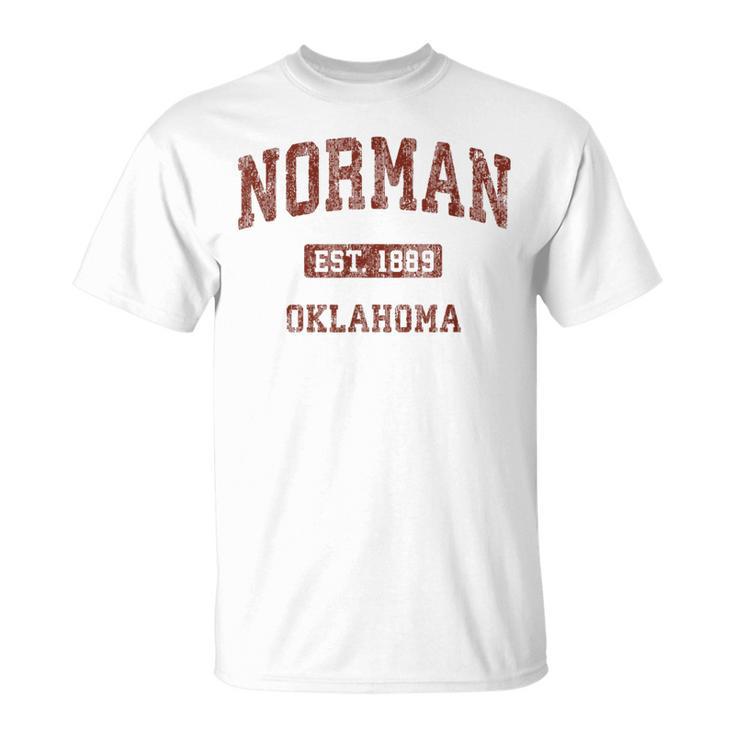 Norman Oklahoma Ok Vintage Athletic Sports T-Shirt