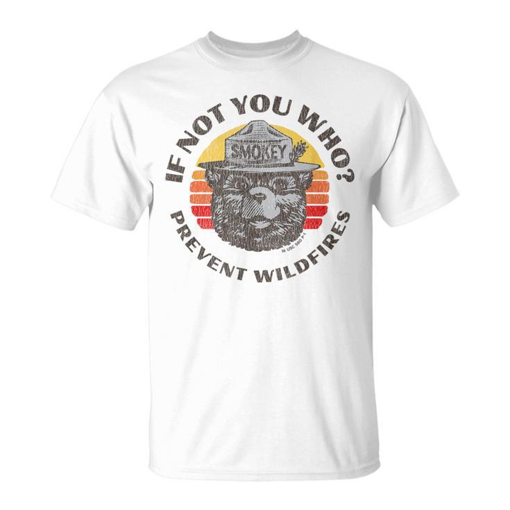 If Not You Who Vintage Smokey Bear 80S Sunset T-Shirt