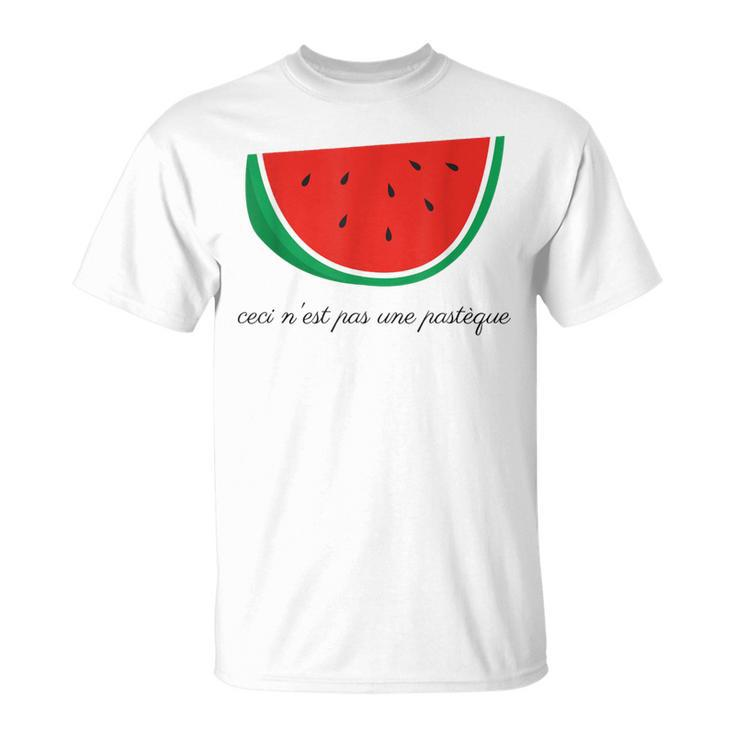 This Is Not A Watermelon Palestine Flag French Version T-Shirt