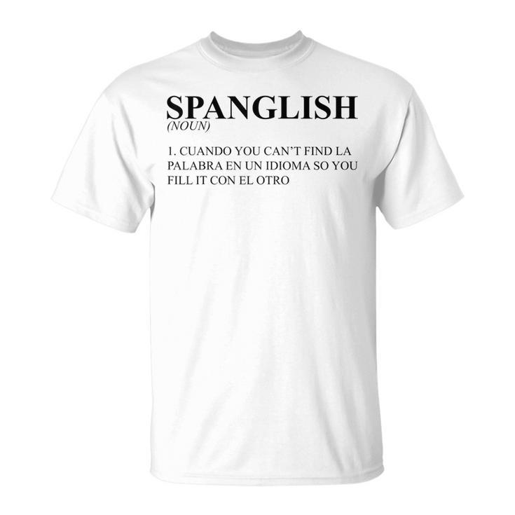 Novelty Spanglish Words Substitution Puns T-Shirt