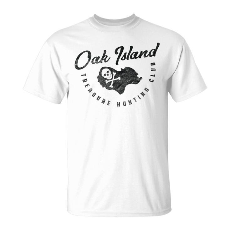Oak Island Treasure Hunting Club Map Skull And Crossbones Vi T-Shirt