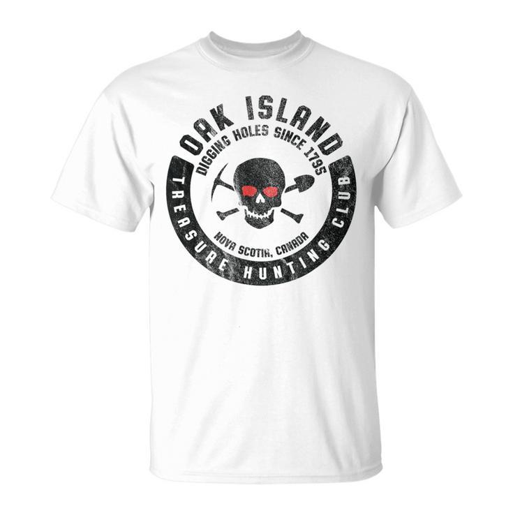 Oak Island Treasure Hunting Club Vintage Skull And Crossbone T-Shirt