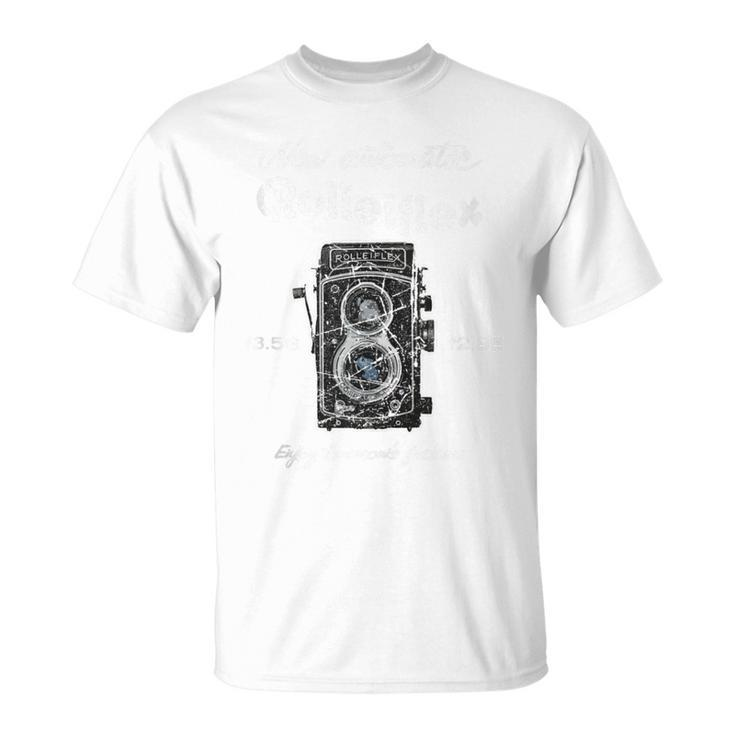 Old Vintage Rolleiflex Camera Distressed T-Shirt
