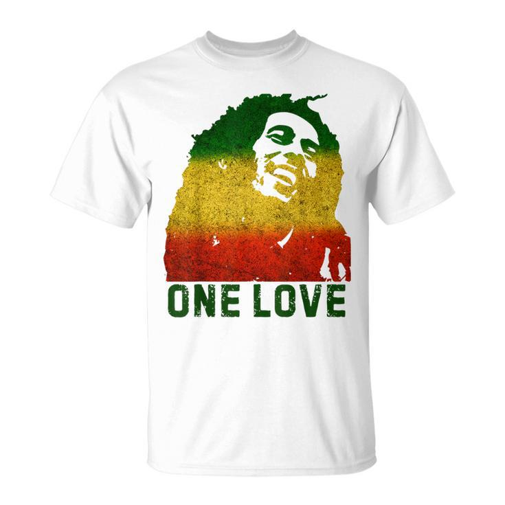 One Reggae Love Reggae Music Lover Jamaica Rock Roots T-Shirt