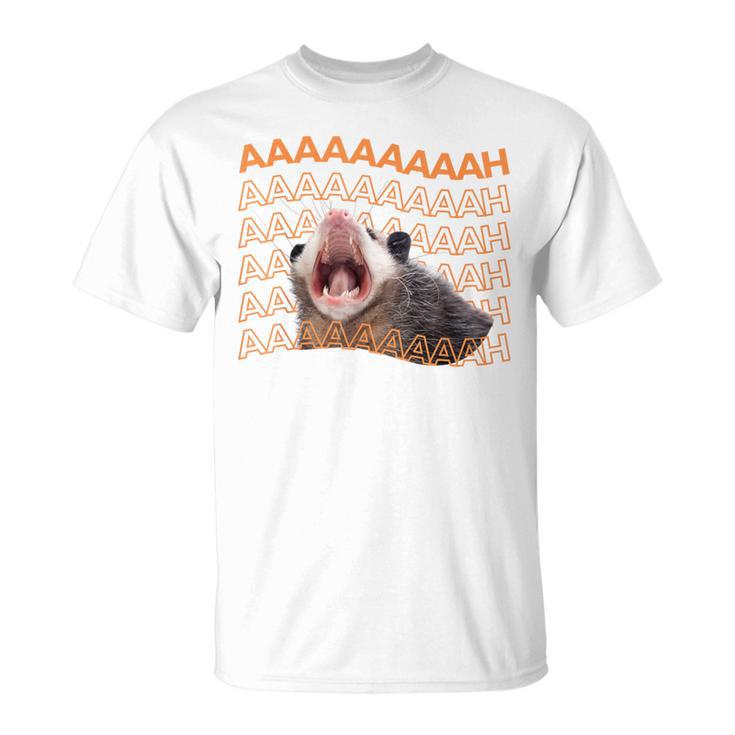 Opossum Screaming Possum Trash Cat Meme Women T-Shirt