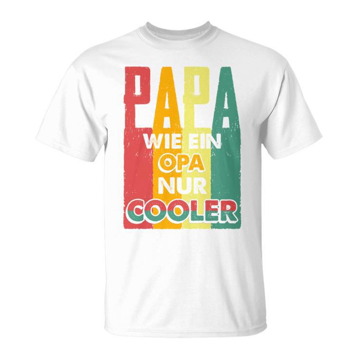 Papa Kühler Retro Opa Herrenatertag Geschenk-Idee T-Shirt