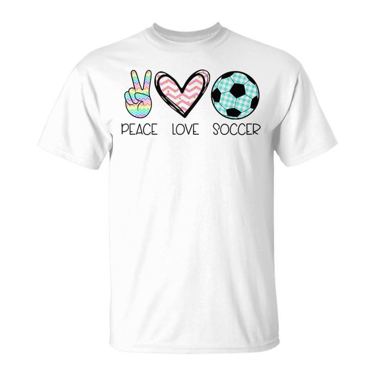 Peace Love Soccer Cute For N Girls T-Shirt