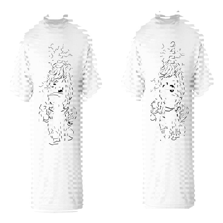 A Peindre Ou Colorier Pour Enfants Idee Cadeau T-Shirt