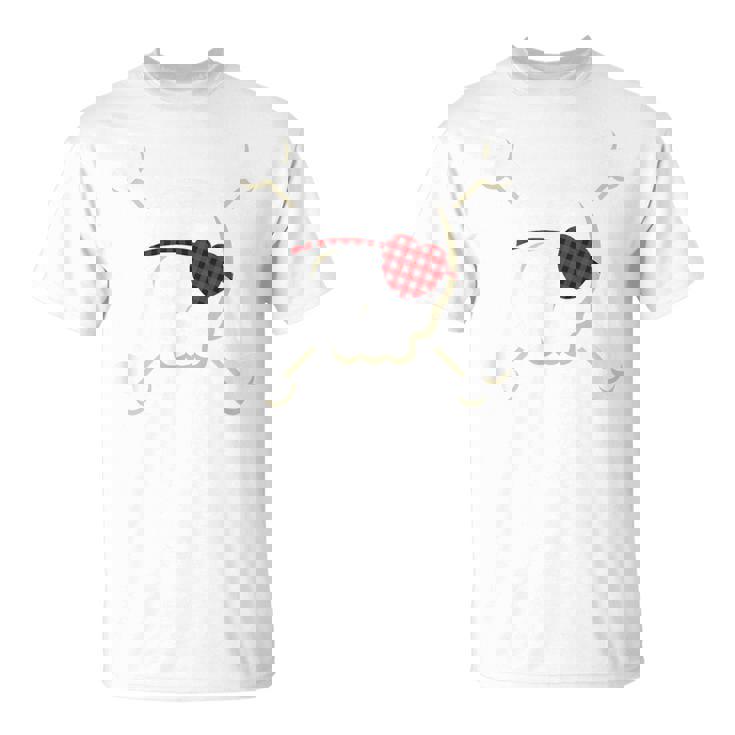PirateSkull Crossbones Heart Eye Patch Costume Cute T-Shirt