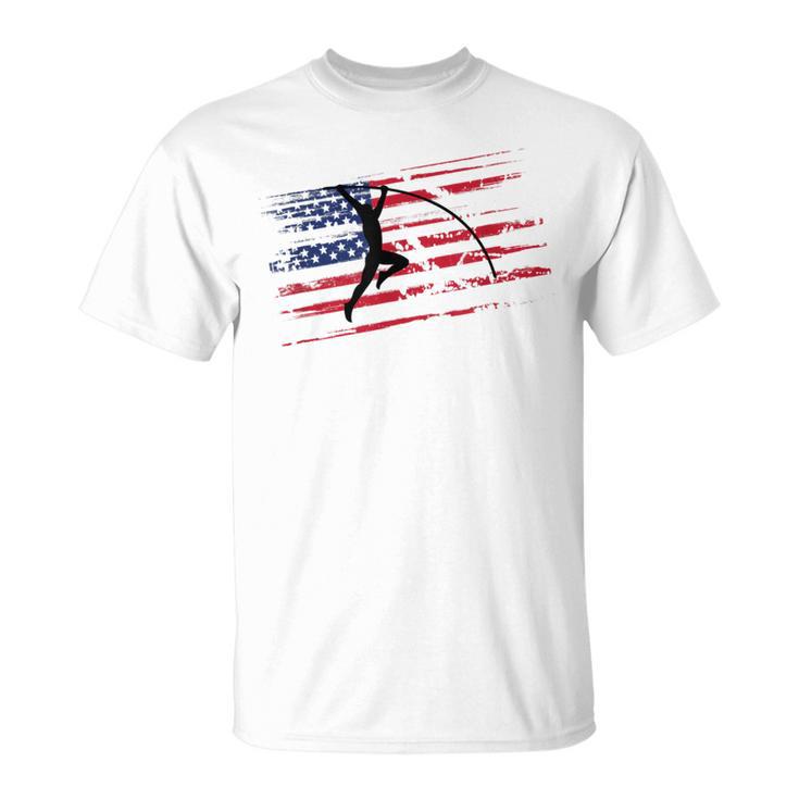 Pole Vault Fun Patriotic For Pole Vaulting T-Shirt