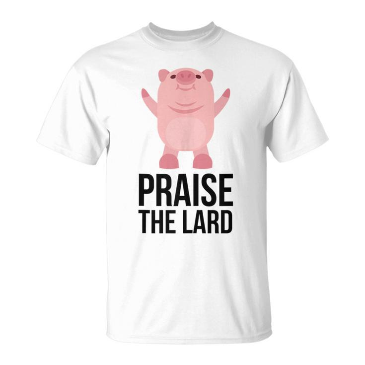 Praise The Lard Pig Love Pork Bbq Praise Hands T-Shirt