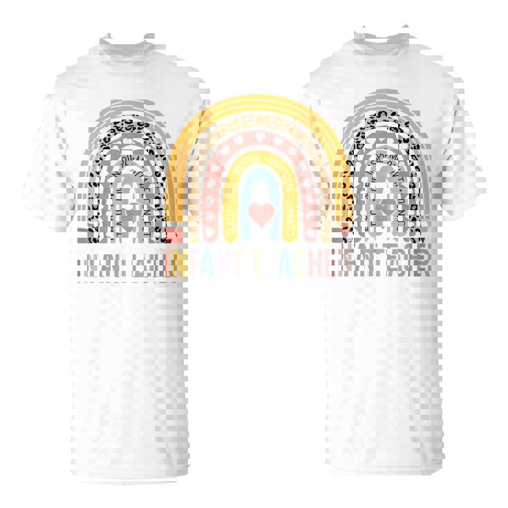 Profesor Infantil 100º Día De Escuela Arco Iris Camiseta unisex