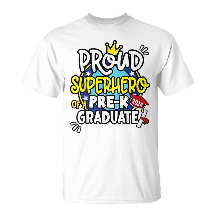 Proud Superhero Team 2024 Boys Girls Pre-K Crew Graduation T-Shirt
