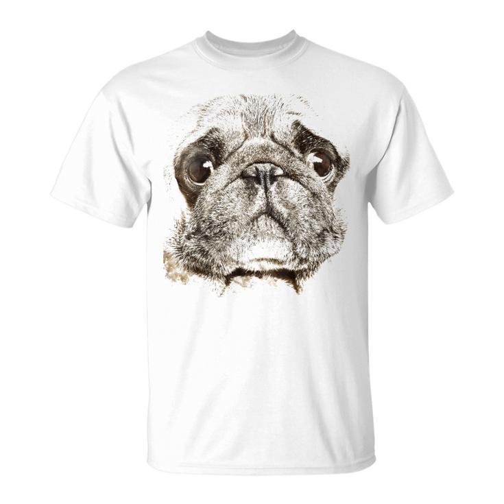 Pug Dog Animal Face T-Shirt