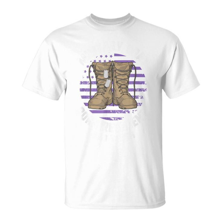 Purple Up Military Child Month Brat Born Resilient And Tough T-Shirt