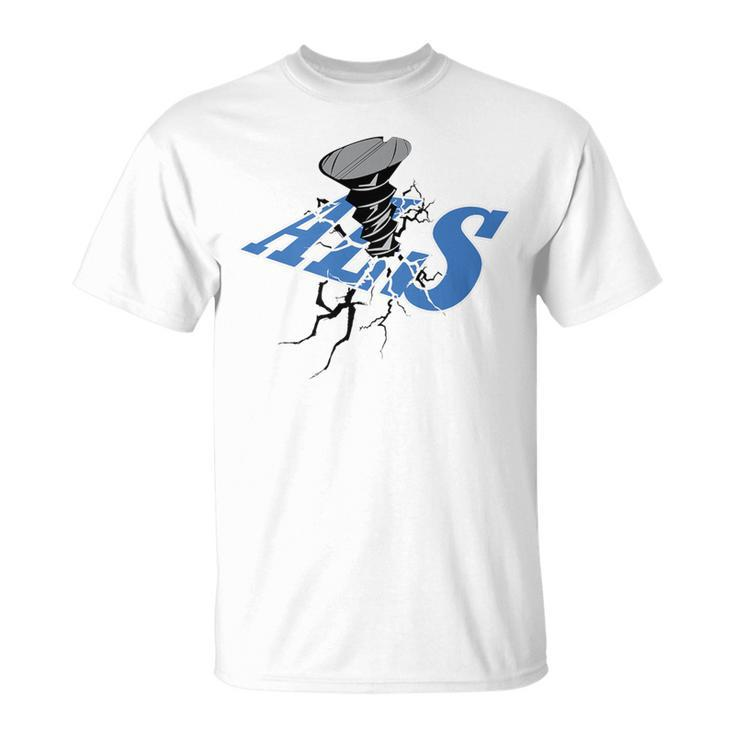 Put A Screw In Als Als Awareness Angry Lou Gering's Mnd T-Shirt