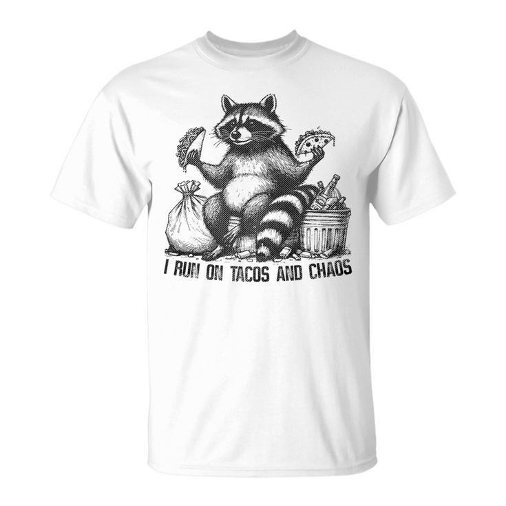 Raccoon Tacos And Chaos Mexican Food Lover Quote T-Shirt