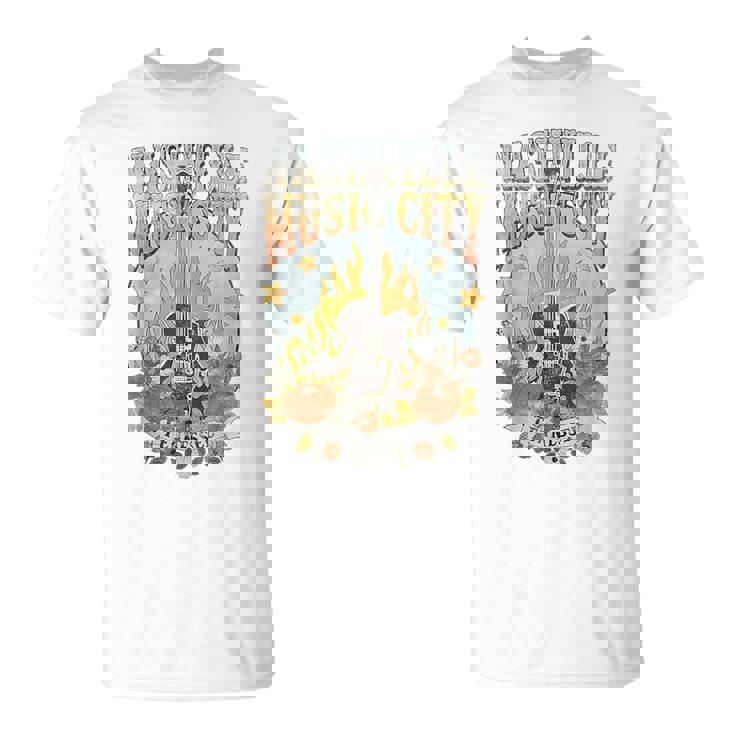 Recuerdo De Nashville Tn Guitarra Nashville Camiseta unisex