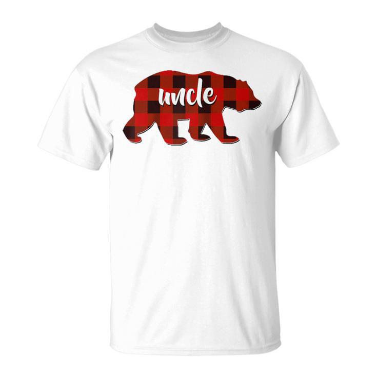 Red Plaid Uncle Buffalo Matching Family Pajama Christmas T-Shirt