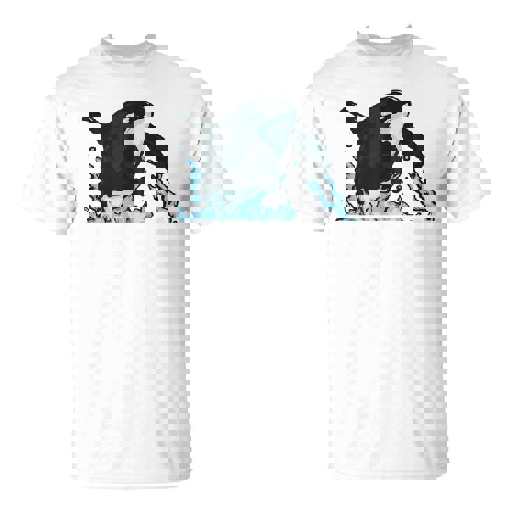 Regalo De Ballena Asesina Saltando Orca Sin Mangas Camiseta unisex