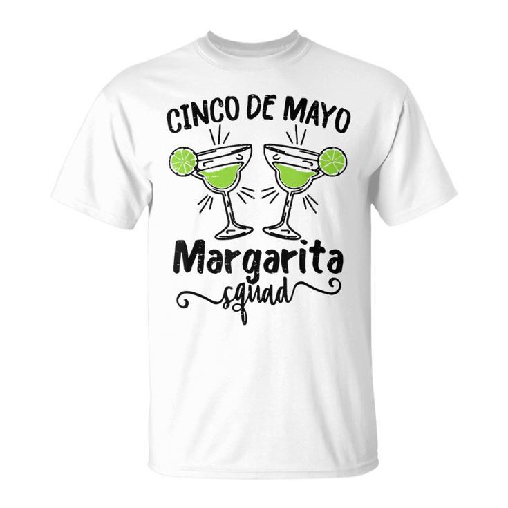 Retro Cinco De Mayo Fiesta Margarita Squad T-Shirt