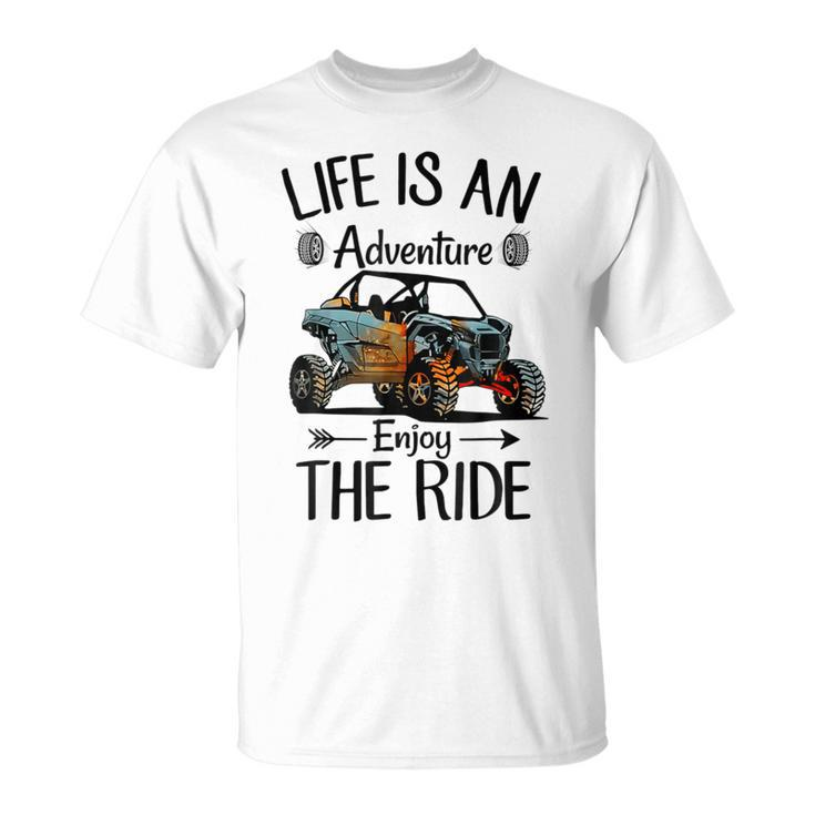 Retro Enjoy The Ride Atv Rider Utv Mud Riding Sxs Offroad T-Shirt