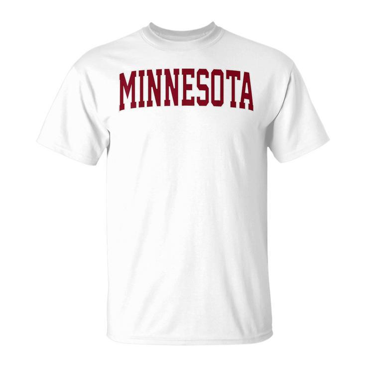 Retro Minnesota Vintage Minnesota Gold Maroon Throwback T-Shirt