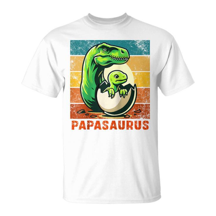 Retro Papasaurusatertag Bester Papa T-Rex Papa Dinosaur Raglan T-Shirt