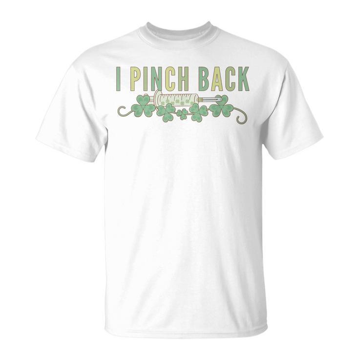 Retro I Pinch Back Aesthetic Injector St Pattys Day Botox T-Shirt