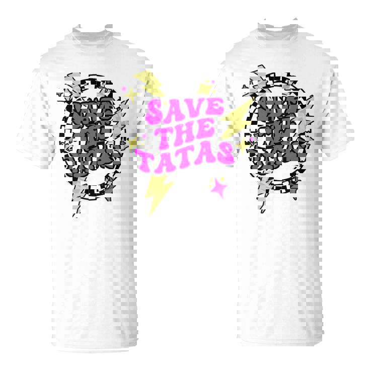 Retro Save The Tatas For Pink Breast Cancer T-Shirt