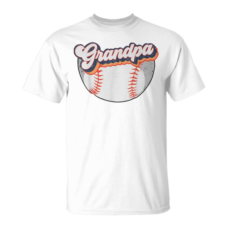 Retro Style Grandpa Baseball Softball Father's Day Grandpa T-Shirt
