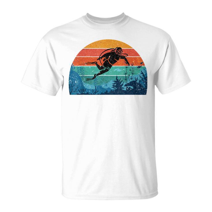 Retro Underwater Scuba Diving Water Rat Diving T-Shirt