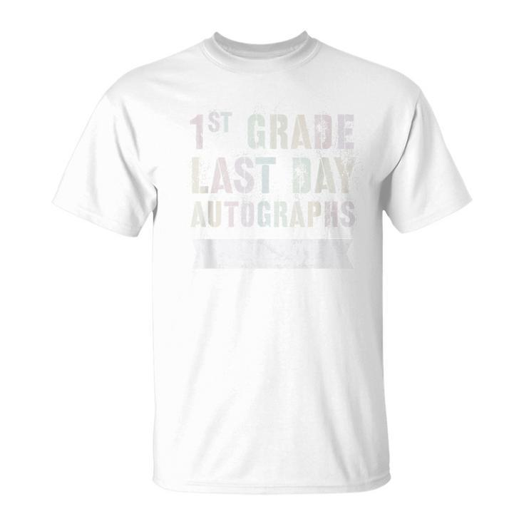 Rockstar 1St Grade Last Day Autographs Yearbook Bruh Sign My T-Shirt