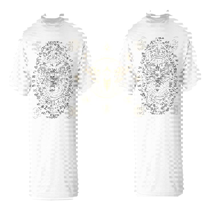 Runas Celtas Polilla Oculta Polilla Mística De La Muerte Camiseta unisex