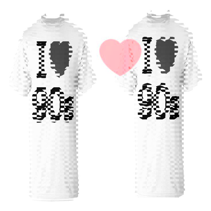 S De Regreso A Los 90 Diseño Gráficointage Retro I Love 90'S Camiseta unisex