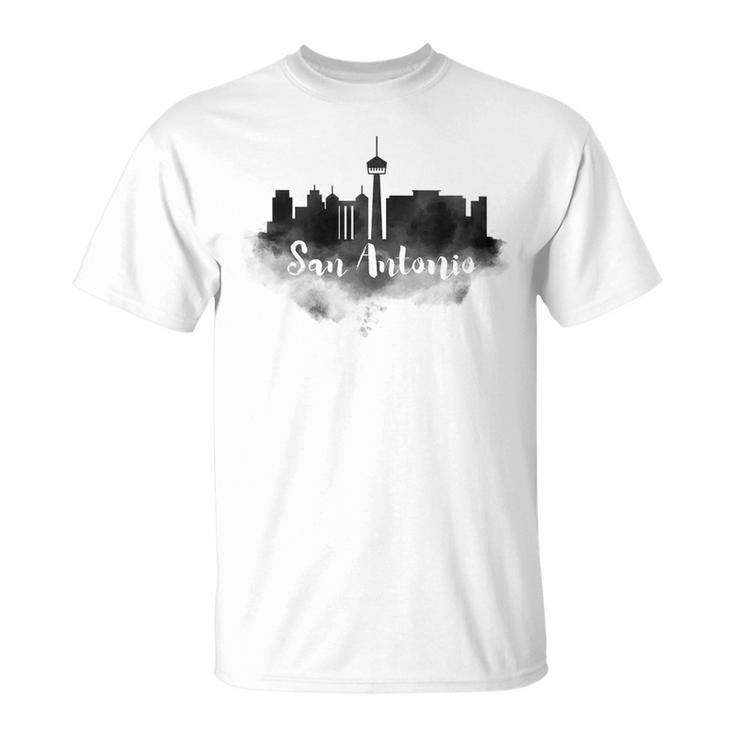 San Antonio Skyline Souvenir Home Silhouette Art T-Shirt