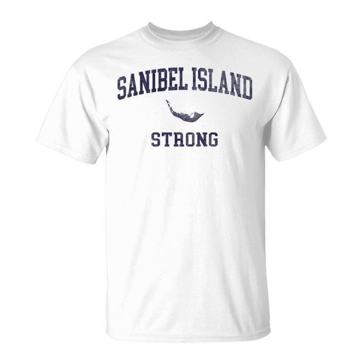 Sanibel Island Map Fl Sanibel Island Strong T-Shirt