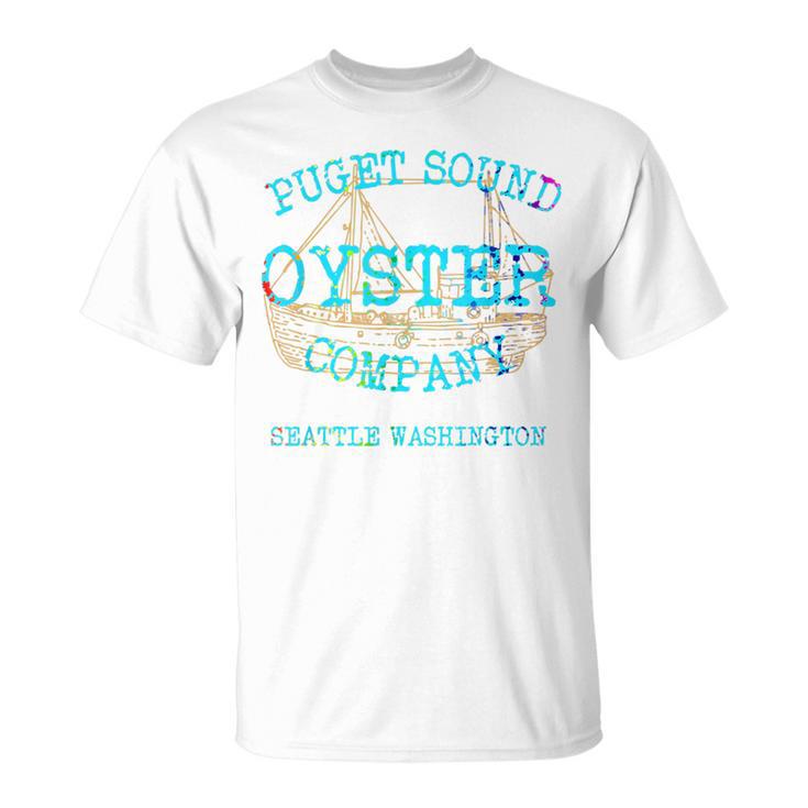 Seattle West Coast Oysters Seafood Vancouver Pacific Ocean T-Shirt