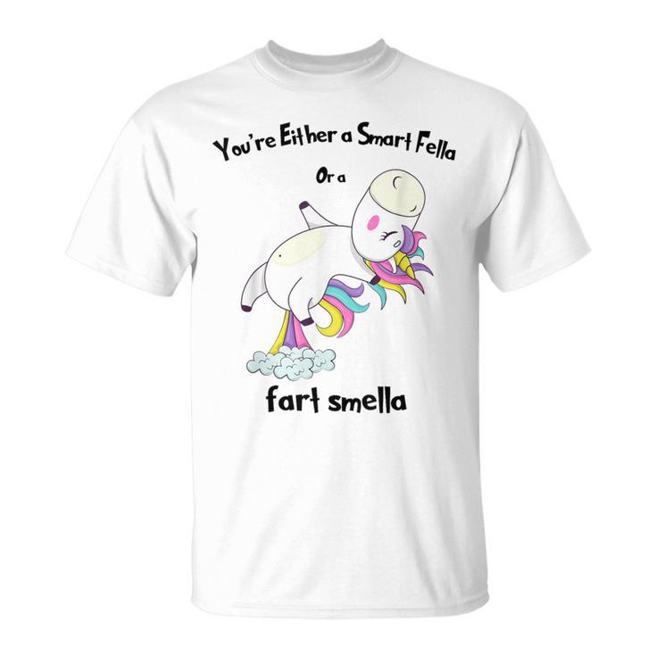 Smart Fella Or Fart Smella Fart Joke T-Shirt