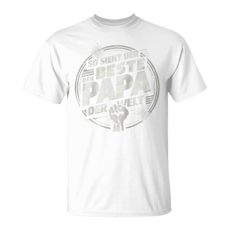 So Sieht Der Beste Papa Der Weltatertags -Atertag Opa Raglan T-Shirt