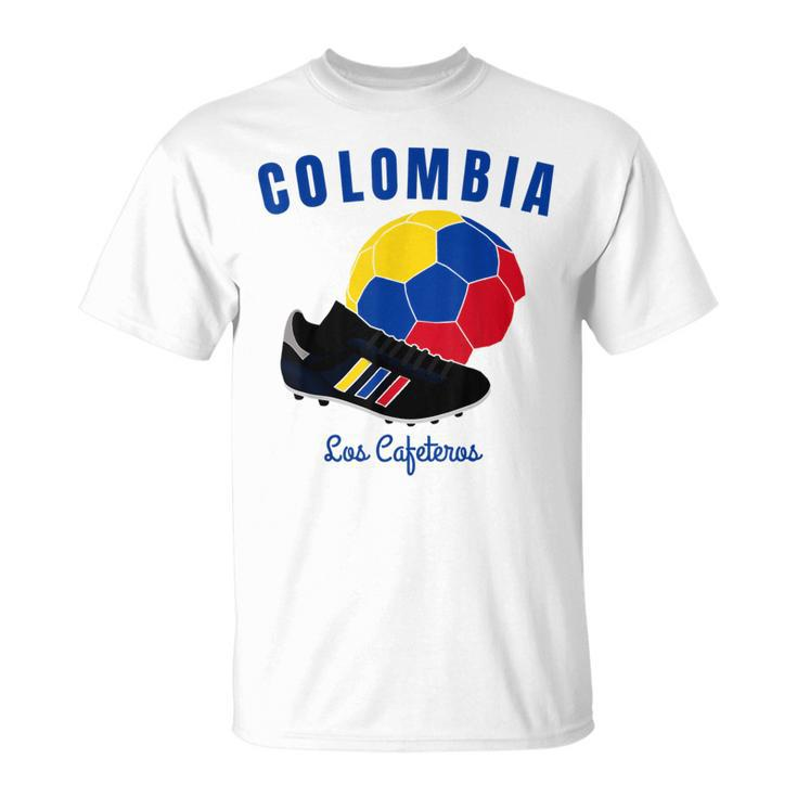 Soccer Boot Ball Cafeteros Colombia Flag Football Women T-Shirt